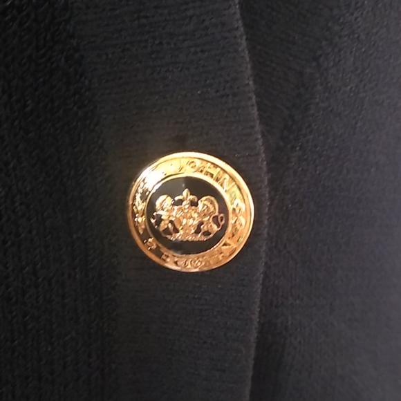 St. John Knit Black Jacket SX P. - Picture 2 of 7